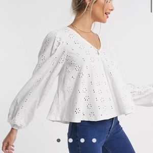 ASOS Swing Top with Puff Sleeve Size 8